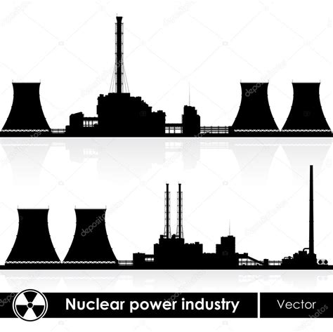Nuclear Power Plants Silhouette Stock Vector Image By ©makhnach 62176113