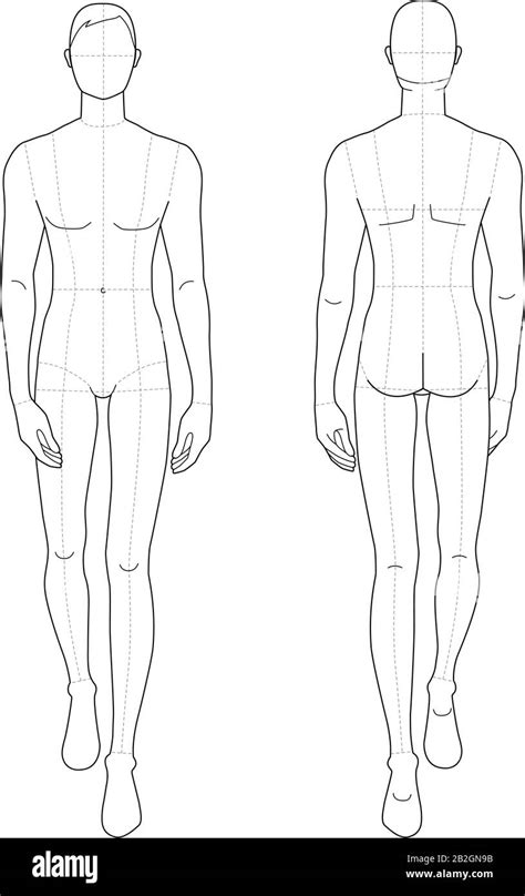 Male Human Body Outline Drawing This Tutorial Shows The Sketching And