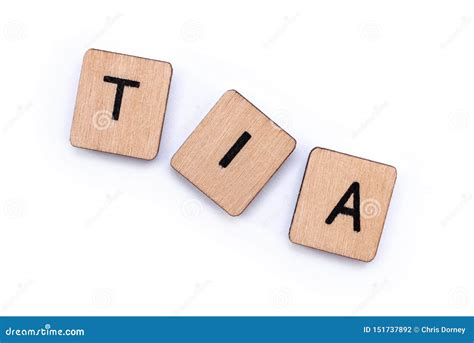 Tia Transient Ischemic Attack Acronym On Cubes On A Light Background