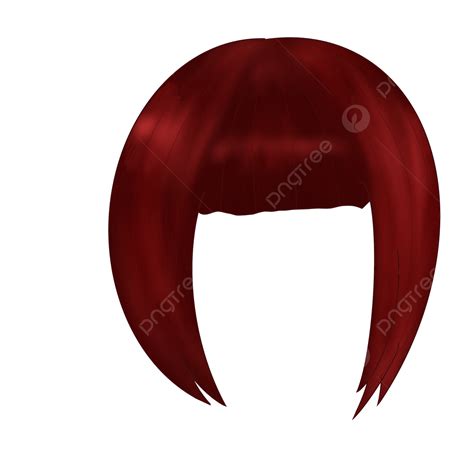 Red Wig Clipart Png Images Brown Red Lady Wig Clip Art Ms Short Hair