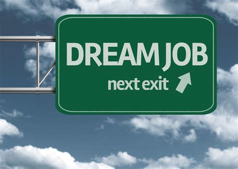 Dream Job Next Exit Creative Road Sign And Clouds The Boss Show