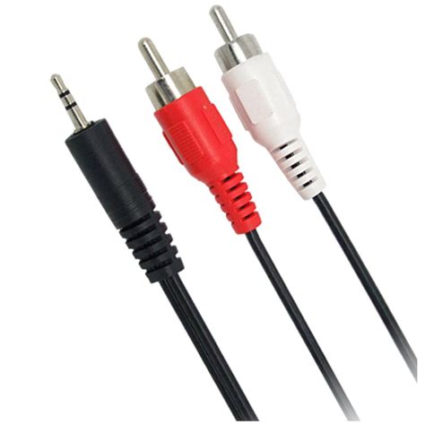 Mm Headphones Plug Jack To X RCA AV Audio Cable BF EBay