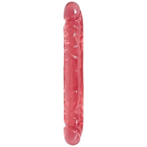 Crystal Jellies Jr Double Dong 12 Pink Sex Toys And Adult Novelties
