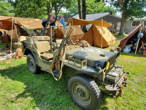 Jeep With Dual Vgo Machine Guns And Mounted Bren Gun At D Day Conneaut