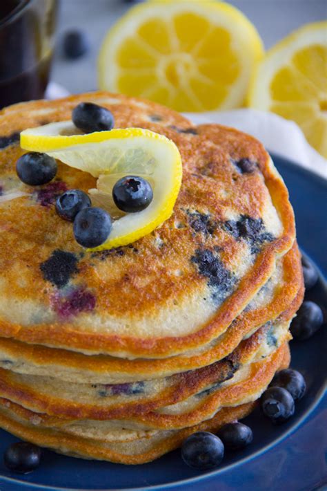Paleo Lemon Blueberry Pancakes Gluten Free Grain Free Say Grace