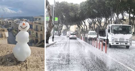 Watch Gale Force Winds Batter Malta As Heavy Hail Joins Northwesterly Winds