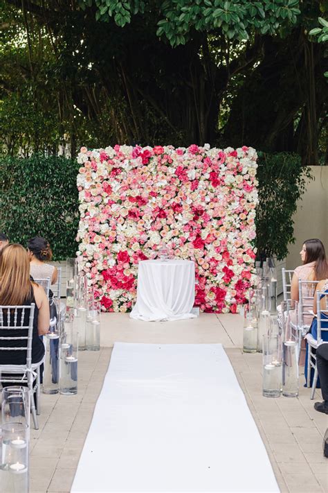 Flower Wall Ceremony Backdrop Elizabeth Anne Designs The Wedding Blog
