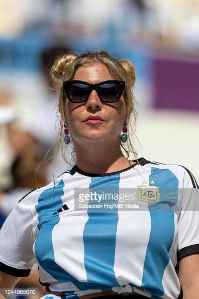 A Female Argentina Fan Ahead Of The Fifa World Cup Qatar 2022 Group C