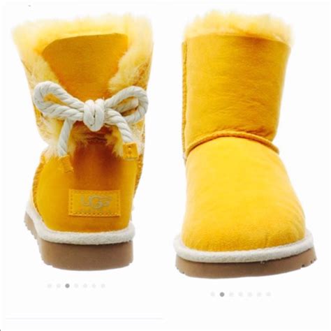 Ugg Shoes Uggs W Selene Color Yellow Size 8 Bow Boots Uggs