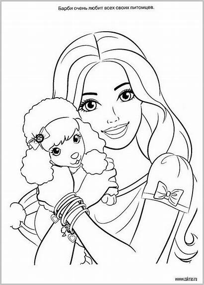 Barbie Coloring Pages Draw Sheets Coloriage Dziewczyny