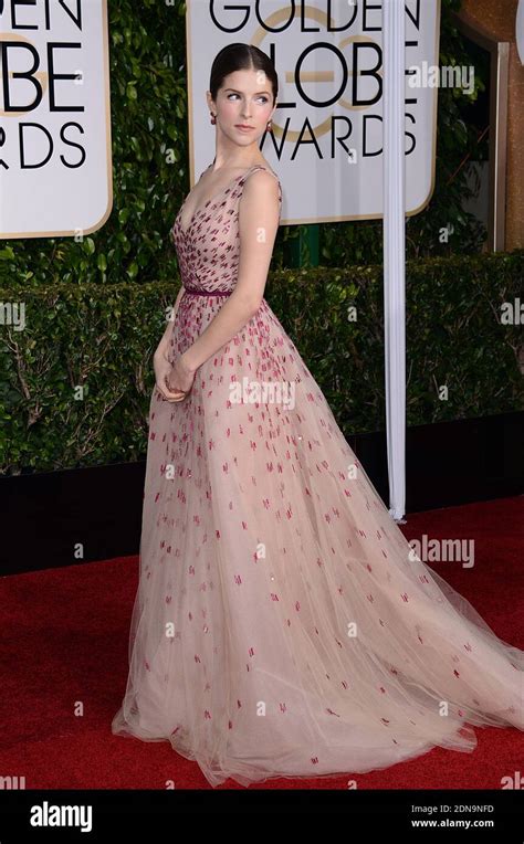 Anna Kendrick Arriving At The 72nd Annual Golden Globe Awards Held At