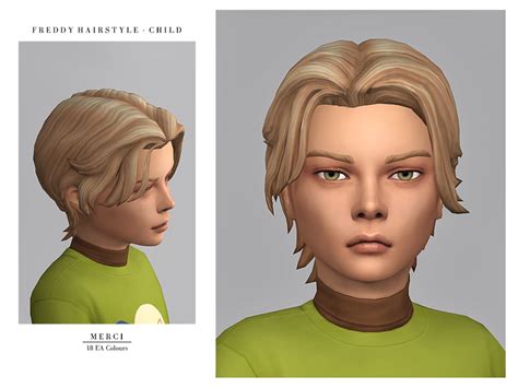 Merci S Freddy Hairstyle Child Sims Hair Sims 4 Children Sims 4