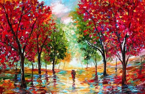 Abstract Art Painting Couple In Nature I Paint Therefore