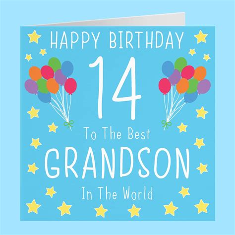 22 Happy 14th Birthday Grandson Wishes