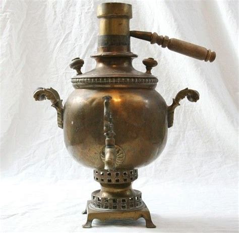 Antique 19th C Russian Brass Samovar Tea Pot Ebay Tea Pots