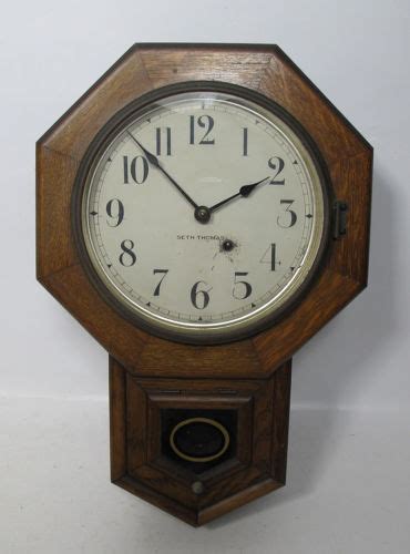 Antique C 1890 Seth Thomas Drop Octagon Regulator Wall Clock Victorian