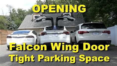 Tesla Model X Falcon Wing Door In Tight Parking Spaces 4k Youtube