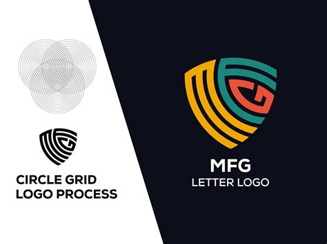 Circle Grid Logo Design Mfg Letter Logo On Behance