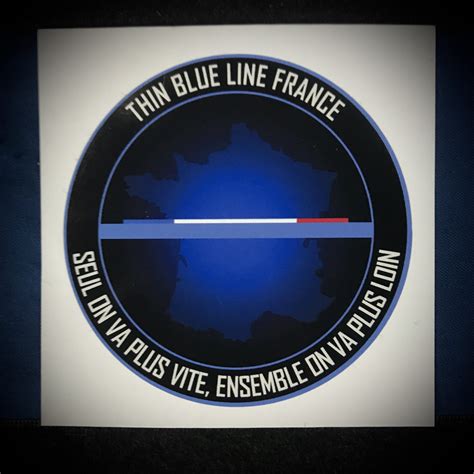 Autocollant Logo Thin Blue Line France Thin Blue Line France