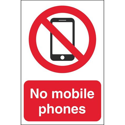 No Mobile Phones Prohibition Signs School Safety Signs