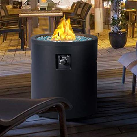 Bali Outdoors Gas Fire Pit Propane Fire Column 23 Inch Cylinder