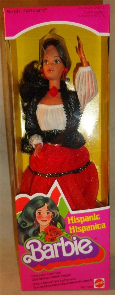 Vintage 1979 First Hispanic Barbie Doll Black Red Dress Mattel No 1292