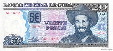 20 Pesos Cuba 2013 P122g B974401 Banknotes