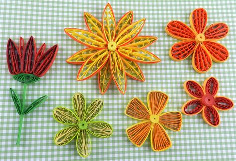 Now Make Different Types Of Quilling Flowers And Use Them In A Variety