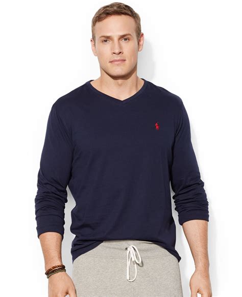 Based Polo Ralph Lauren Mens Long Sleeve V Neck T Shirt Shops Near