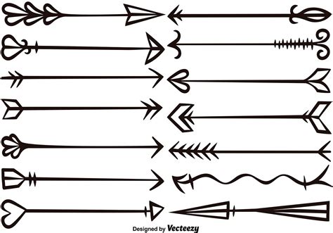 Hand Drawn Arrow Vector Free Download Arrow Drawn Hand Vector
