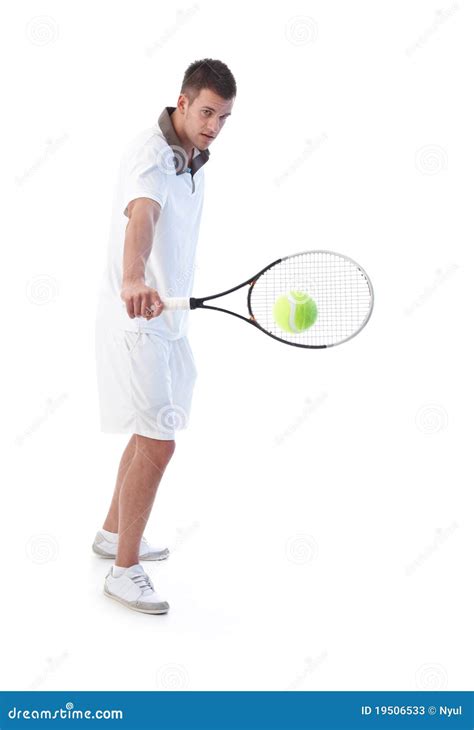 Tennis Player Doing Backhand Stroke Stock Photos Image 19506533