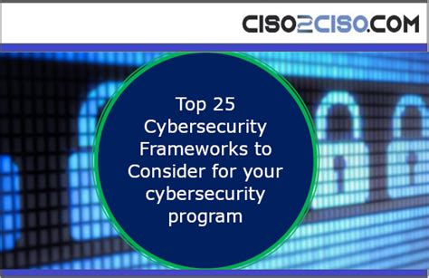 Top 25 Cybersecurity Frameworks To Consider For Your Cybersecurity