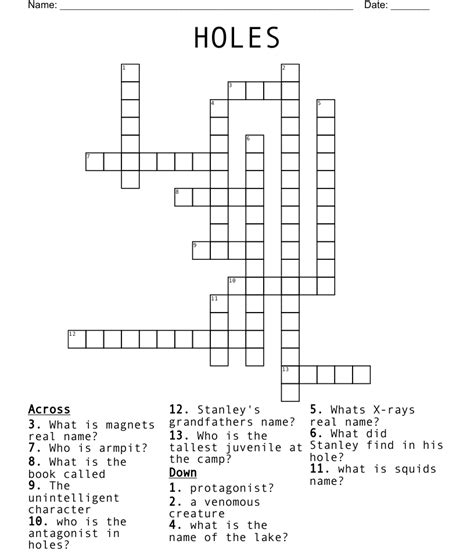 holes crossword wordmint