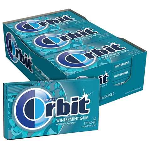 Orbit Wintermint Back To School Sugar Free Chewing Gum 12 Bulk Pack