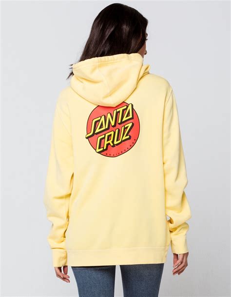 Santa Cruz Classic Boyfriend Womens Hoodie Yello 363190600 Trendy