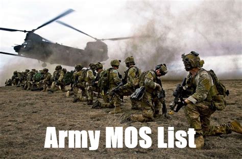 Army Mos List For 2021 All 159 Army Enlisted Jobs