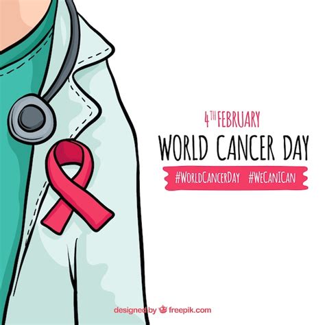 Free Vector Hand Drawn World Cancer Day Background
