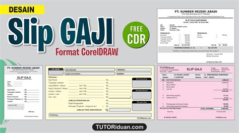 Free Desain Slip Gaji Siap Cetak Format Coreldraw Free Cdr