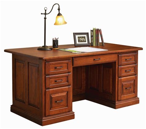 Hardwood Office Pro Executive Desk From Dutchcrafters Amish Furniture