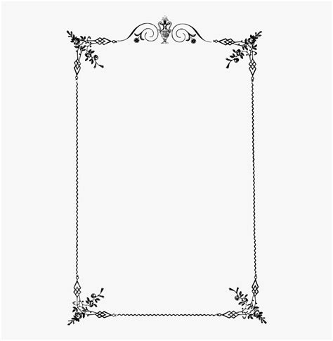 Classic Vintage Border Png Border Frame Transparent Black And White