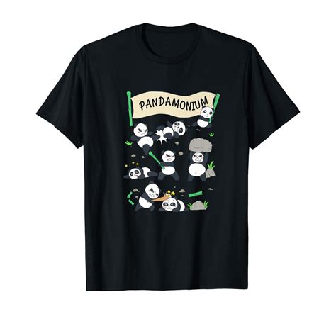 Funny Panda T Shirt Pandamonium Fighting Panda T Shirt Uk