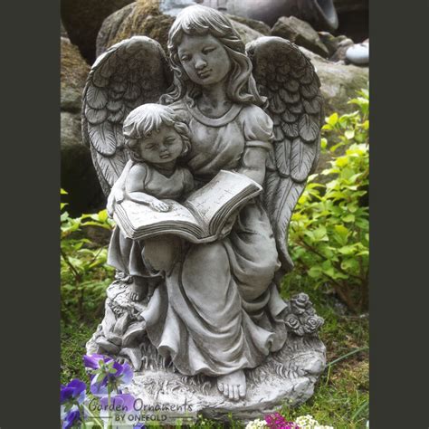 Guardian Angel Hand Cast Stone Garden Ornament Statue Grave Memorial