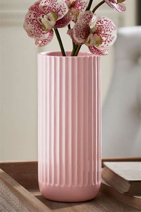 Next Ceramic Cylinder Vase Pink Cylinder Vase Pink Vase Cylinder Vase Centerpieces