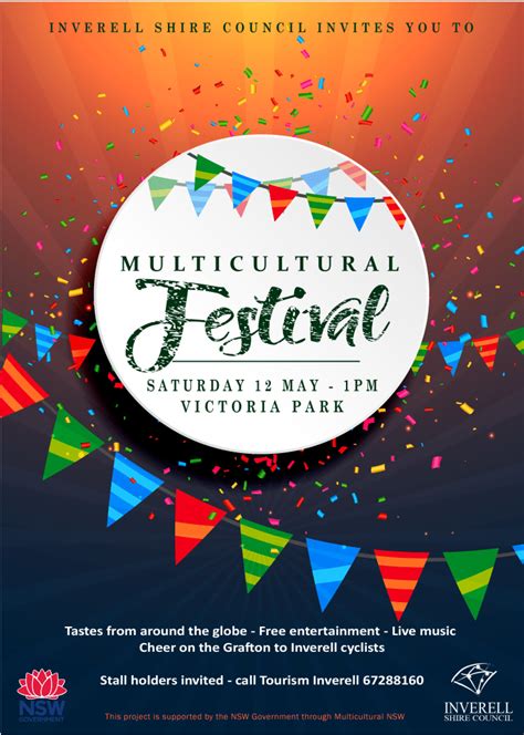 Event Flyer Multicultural Festival 2018 Inverell Shire