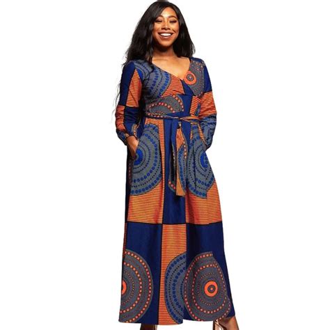 African Dresses For Women Design Bazin Long Maxi Dresses Traditional African Clothing Dashiki