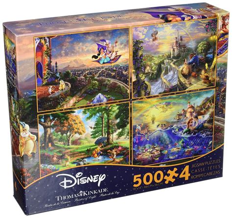Ceaco Thomas Kinkade 4 In 1 Multi Pack Disney Puzzles 500 Piece Ebay
