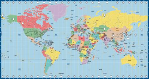 Time Zones World Map