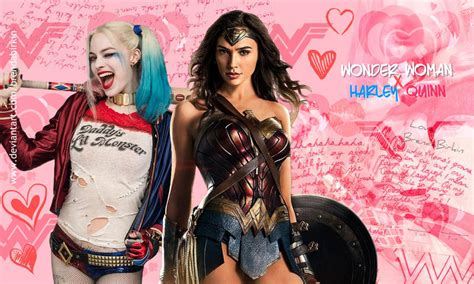 harley quinn and wonder woman wallpaper sharpened by brendabirkin on deviantart