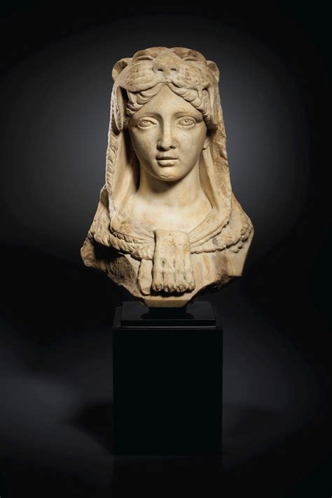A Roman Marble Portrait Bust Of The Empress Crispina As Omphale