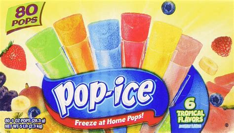 Pop Ice Freezer Pops Fat Free Ice Pops Tropical Flavors Oz Pops Walmart Com